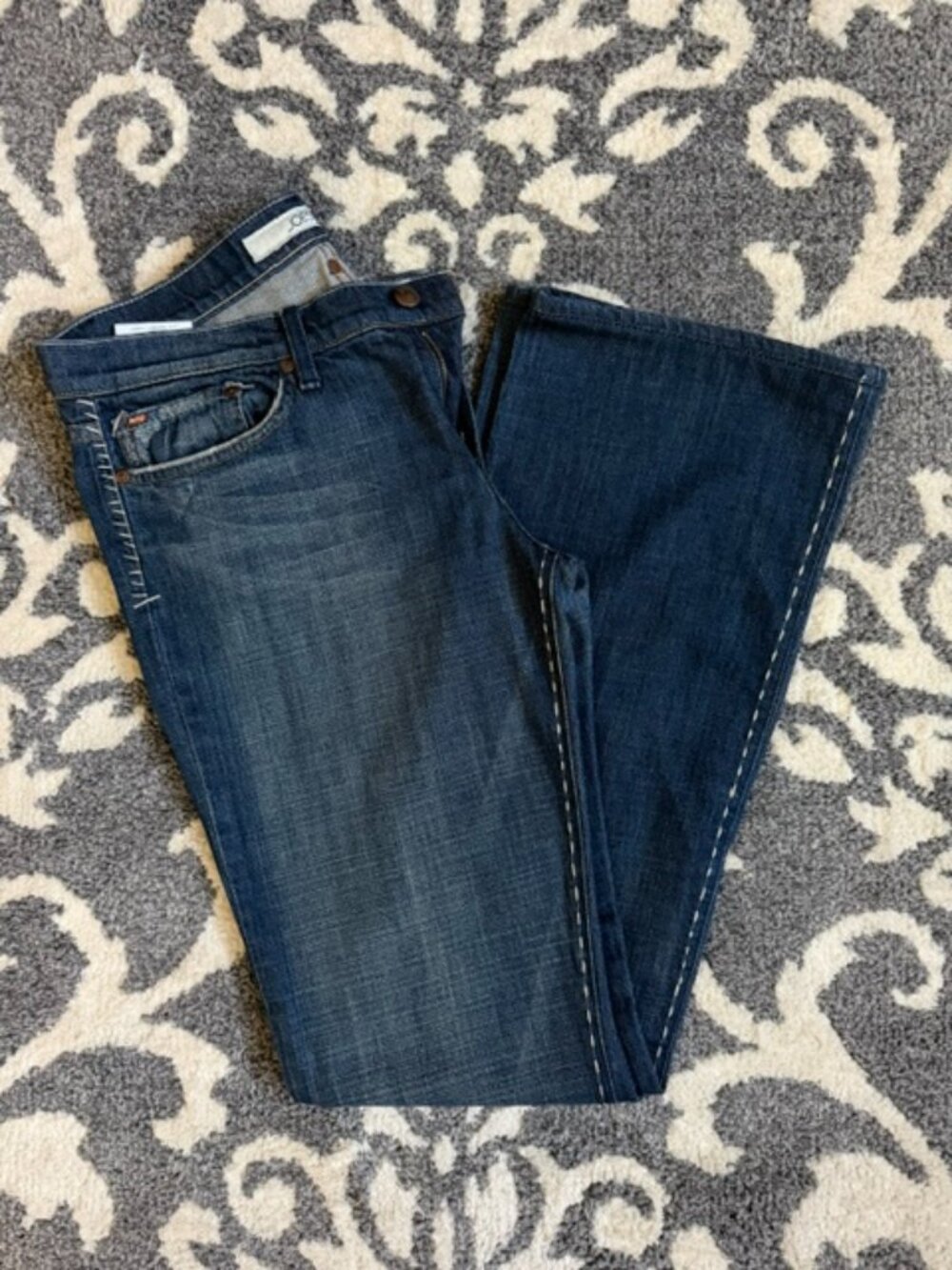 Low-Rise Bootcut Joe's Jeans with Stitching Detail